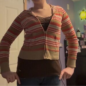 American Eagle Outfitters Multicolor Striped Hoodie